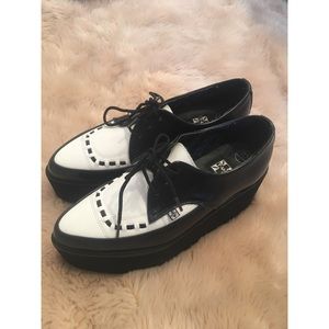TUK creepers tuxedo Punk hot topic goth platform